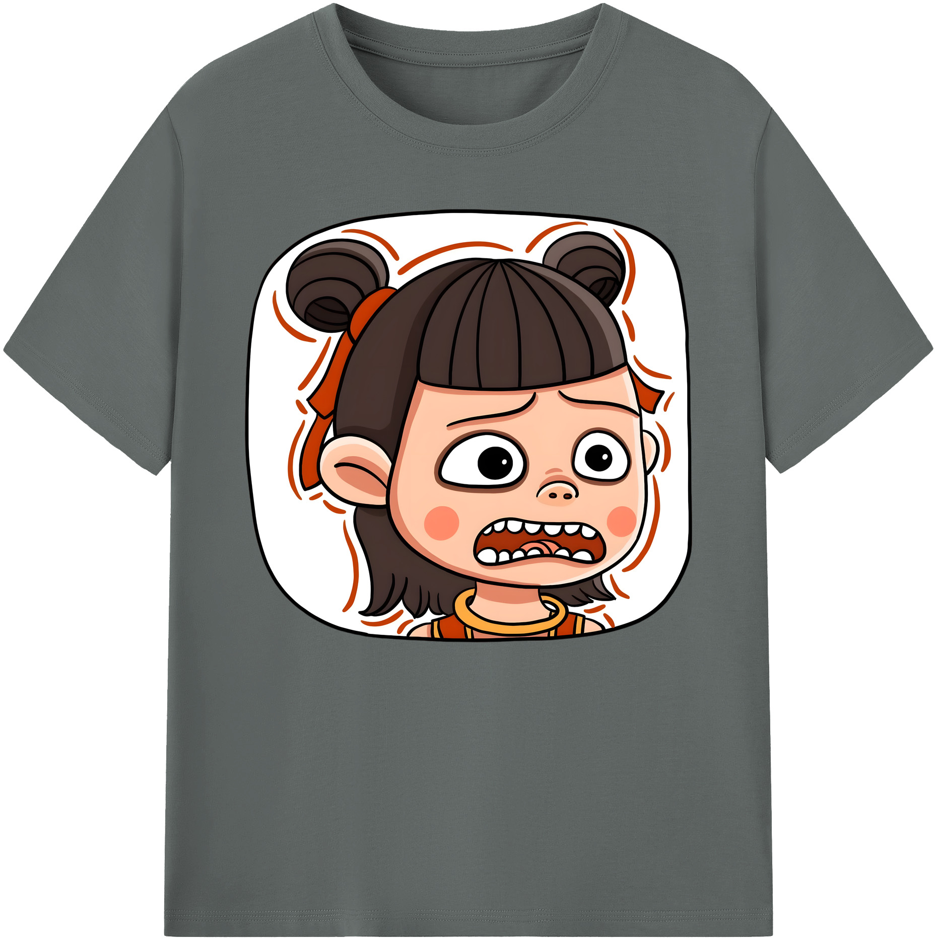 （画像用） Ne Zha 2 ナタ 魔童の大暴れ 綿100％ メンズ半袖Tシャツ｜肌触りやわらか＆通気性